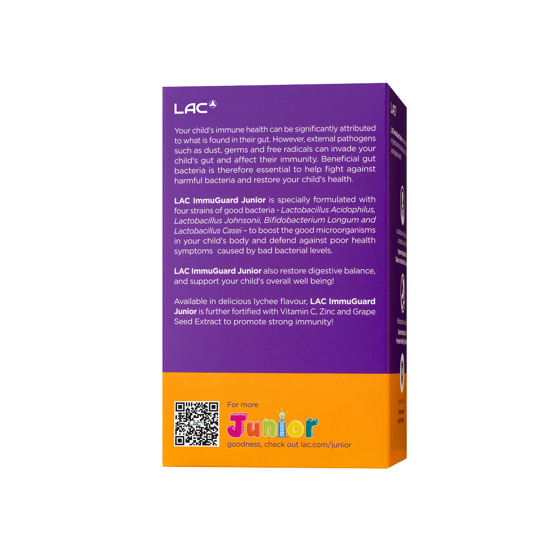 LAC ImmuGuard Junior Probiotic Support 30 Sachets
