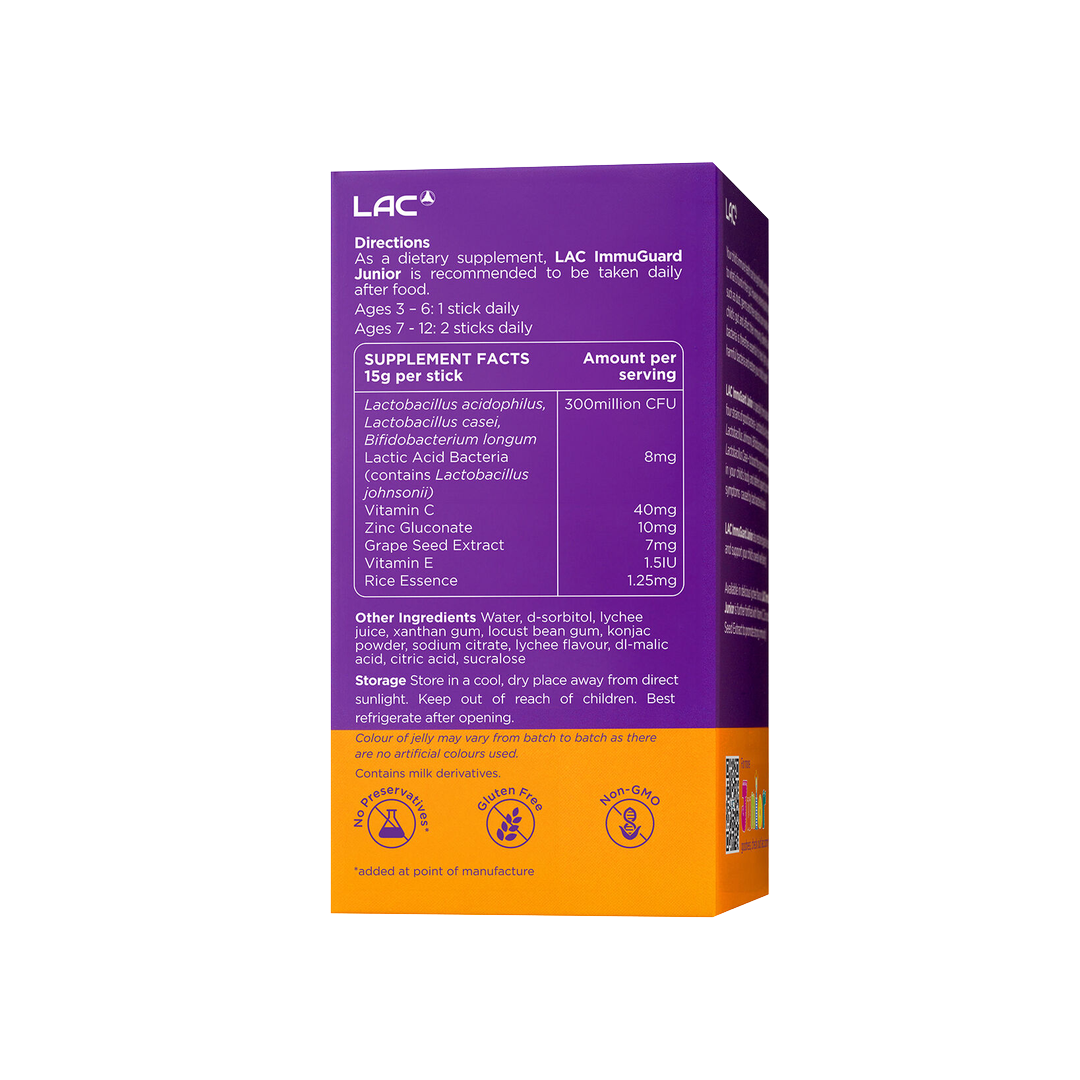 LAC ImmuGuard Junior Probiotic Support 30 Sachets