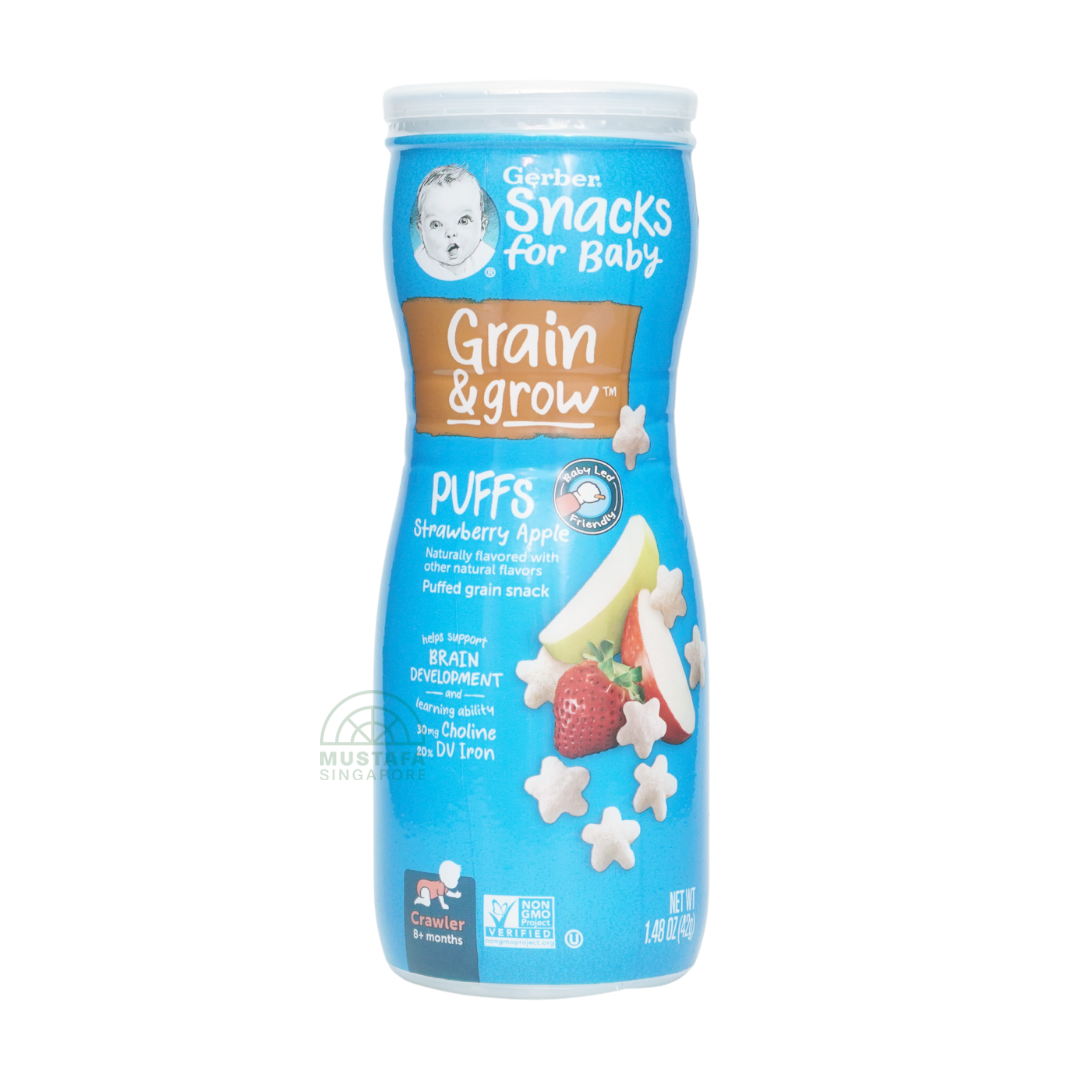Gerber Snacks for Baby Grain & Grow Puffs Strawberry Apple 42g