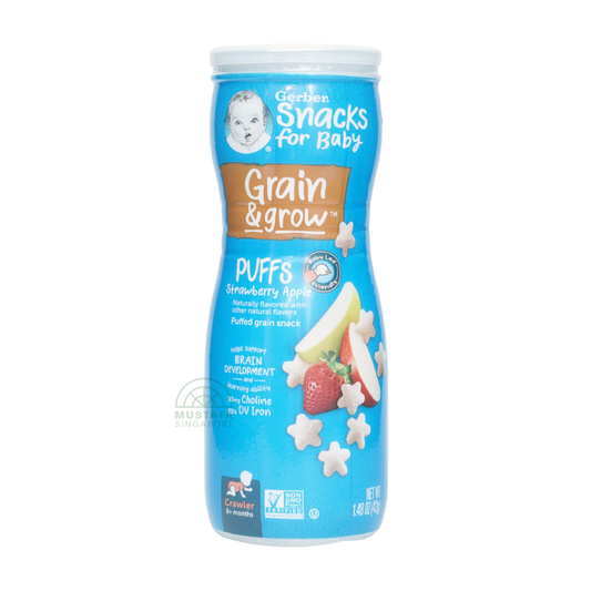Gerber Snacks for Baby Grain & Grow Puffs Strawberry Apple 42g