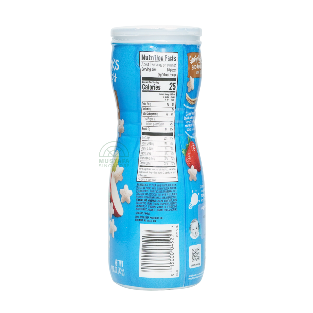 Gerber Snacks for Baby Grain & Grow Puffs Strawberry Apple 42g