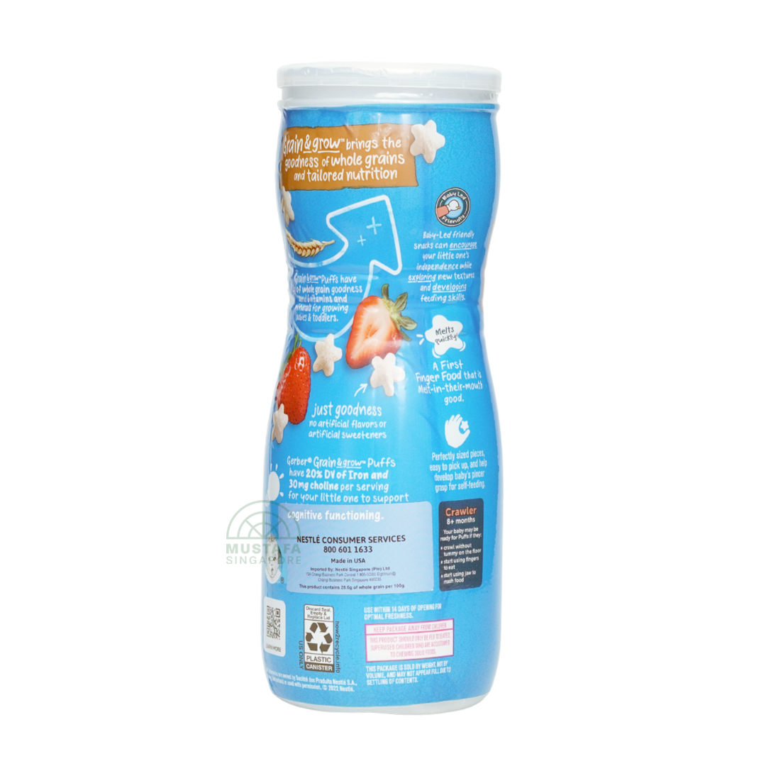 Gerber Snacks for Baby Grain & Grow Puffs Strawberry Apple 42g