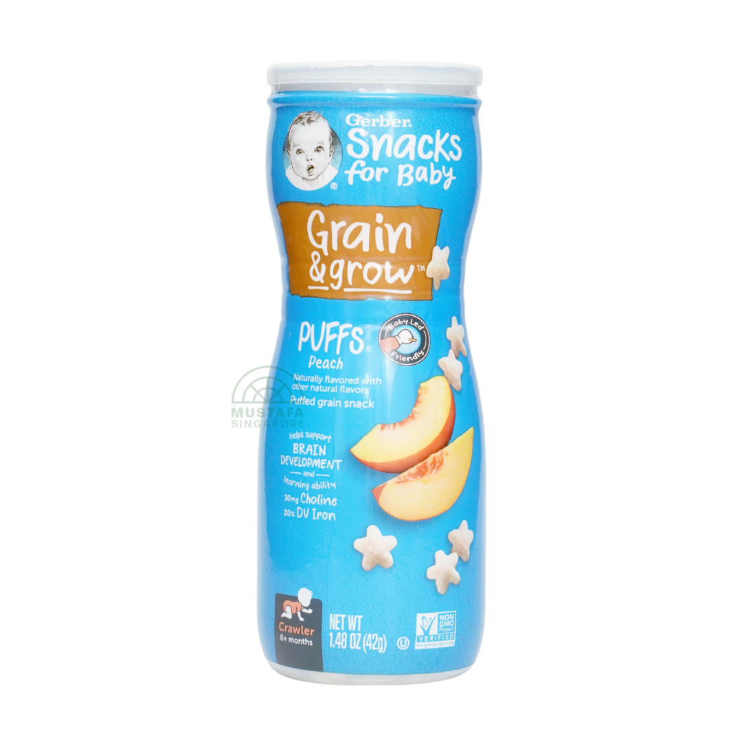 Gerber Snacks for Baby Grain & Grow Puffs Peach 42g