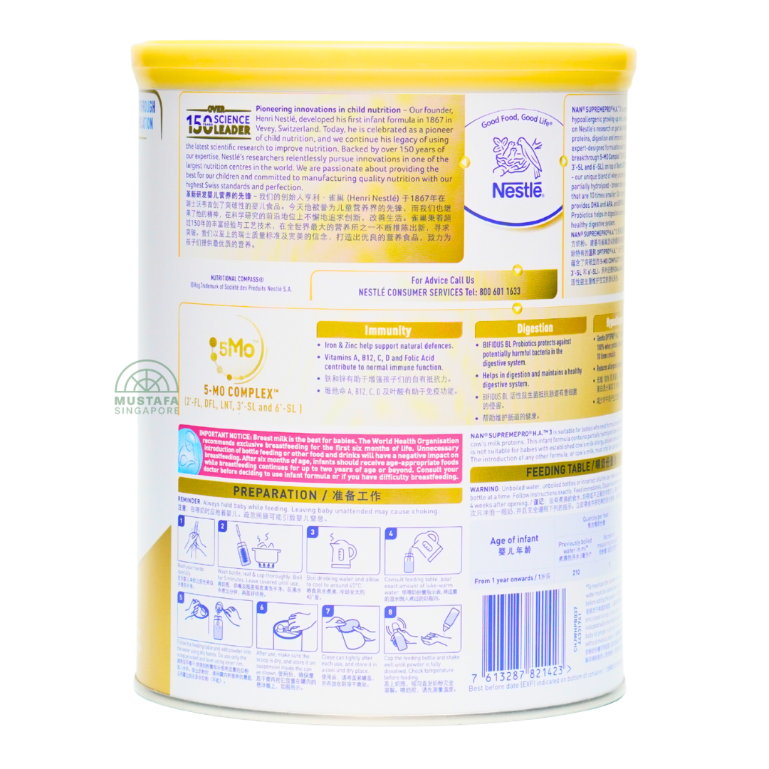 Nestle Nan Supremepro H.A Milk Formula (Stage 3) 800g