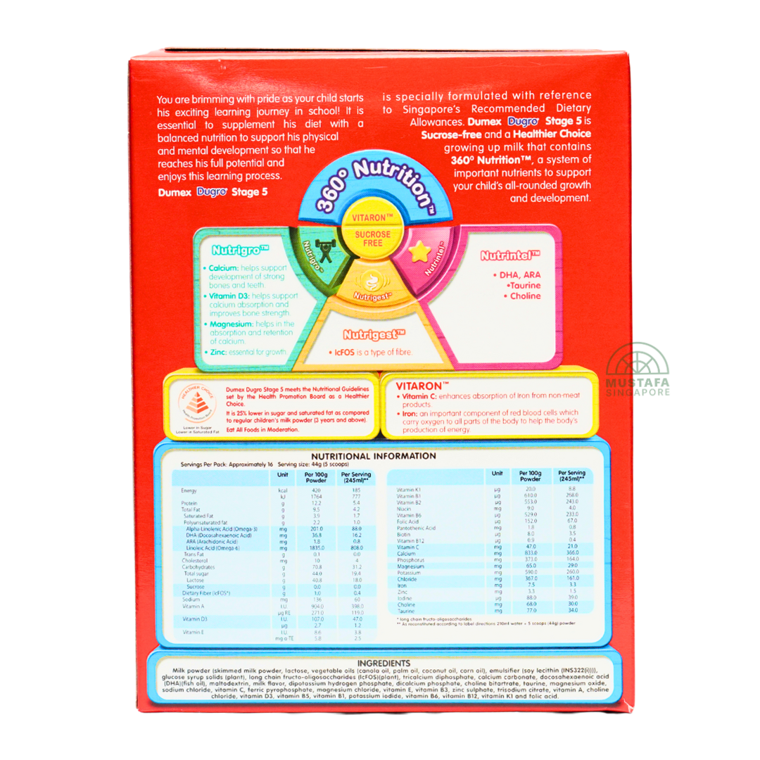 Dumex Dugro Growing Up Milk (Step 5) 1.6kg