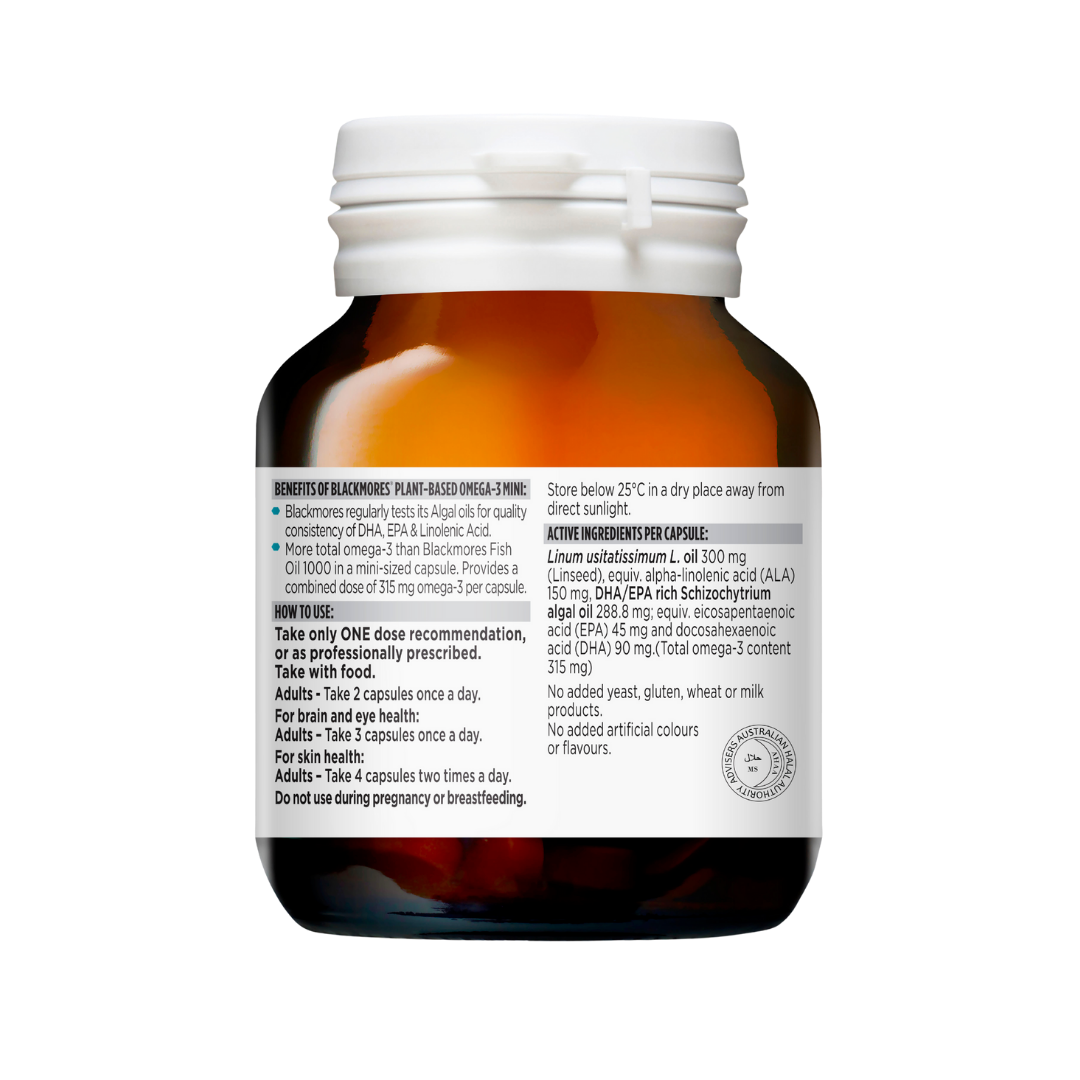 Blackmores Plant-based Omega-3 Mini 60 Capsules