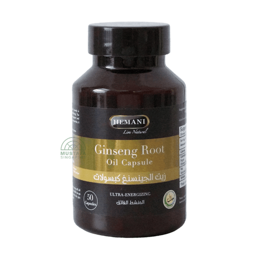Hemani Ginseng Root Oil Capsule (Ultra-Energizing) 50 capsules