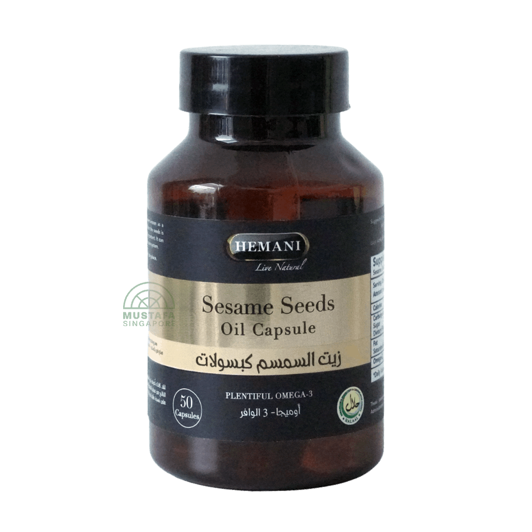 Hemani Sesame Seeds Oil Capsule (Plentiful Omega-3) 50 capsules