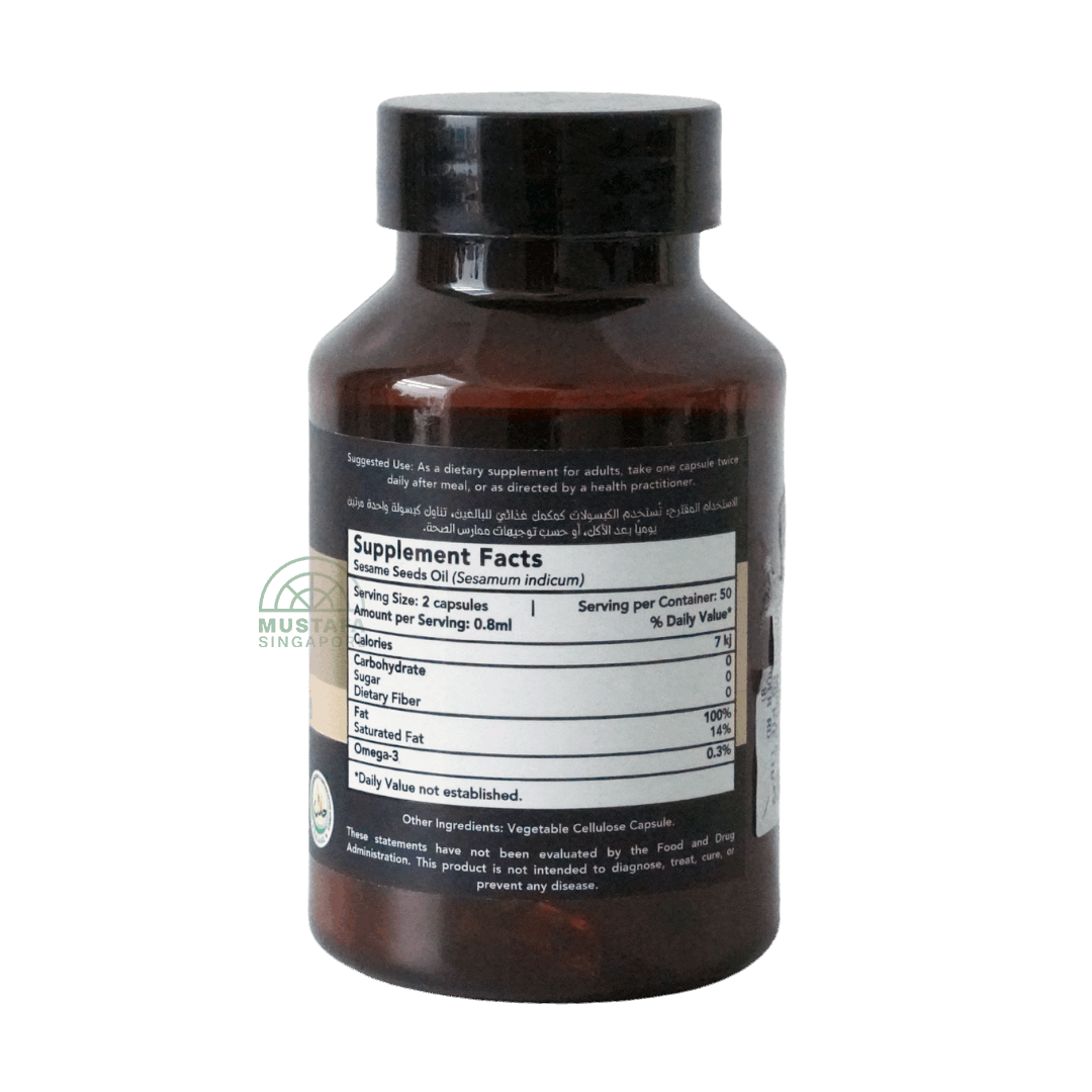 Hemani Sesame Seeds Oil Capsule (Plentiful Omega-3) 50 capsules