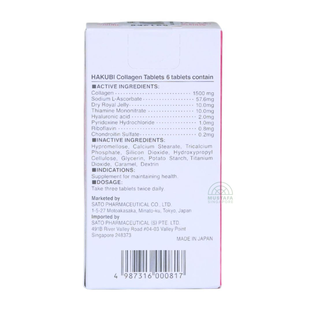 Hakubi Collagen 1500mg Tablets 180 tablets