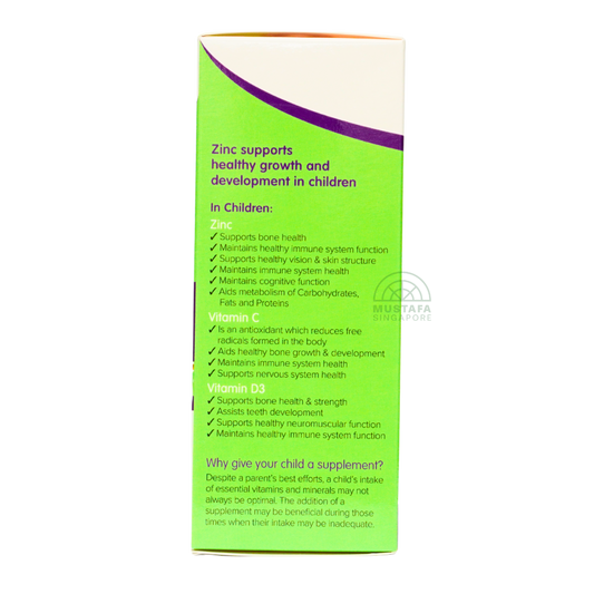 Brauer Kids Tropical Orange Liquid Zinc Vitamin C and D3 Oral Liquid 200ml