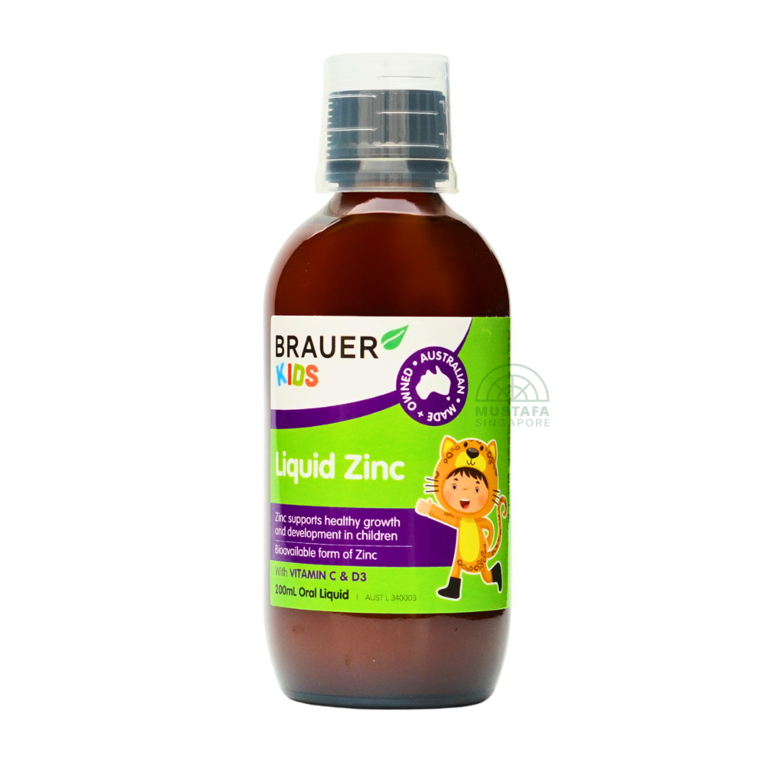 Brauer Kids Tropical Orange Liquid Zinc Vitamin C and D3 Oral Liquid 200ml