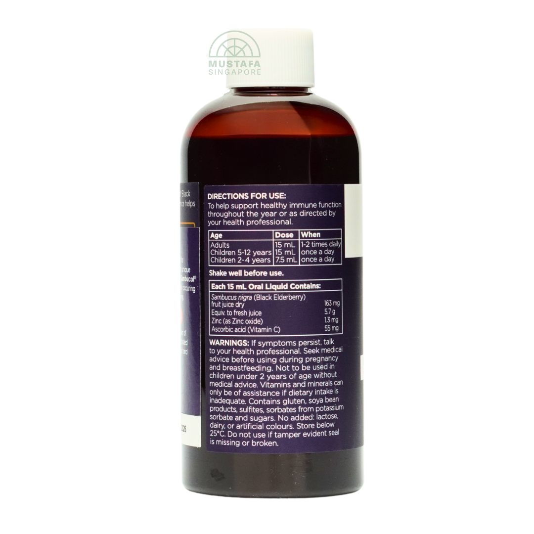Sambucol Black Elderberry Immune Defence Oral Liquid Vegan 250ml