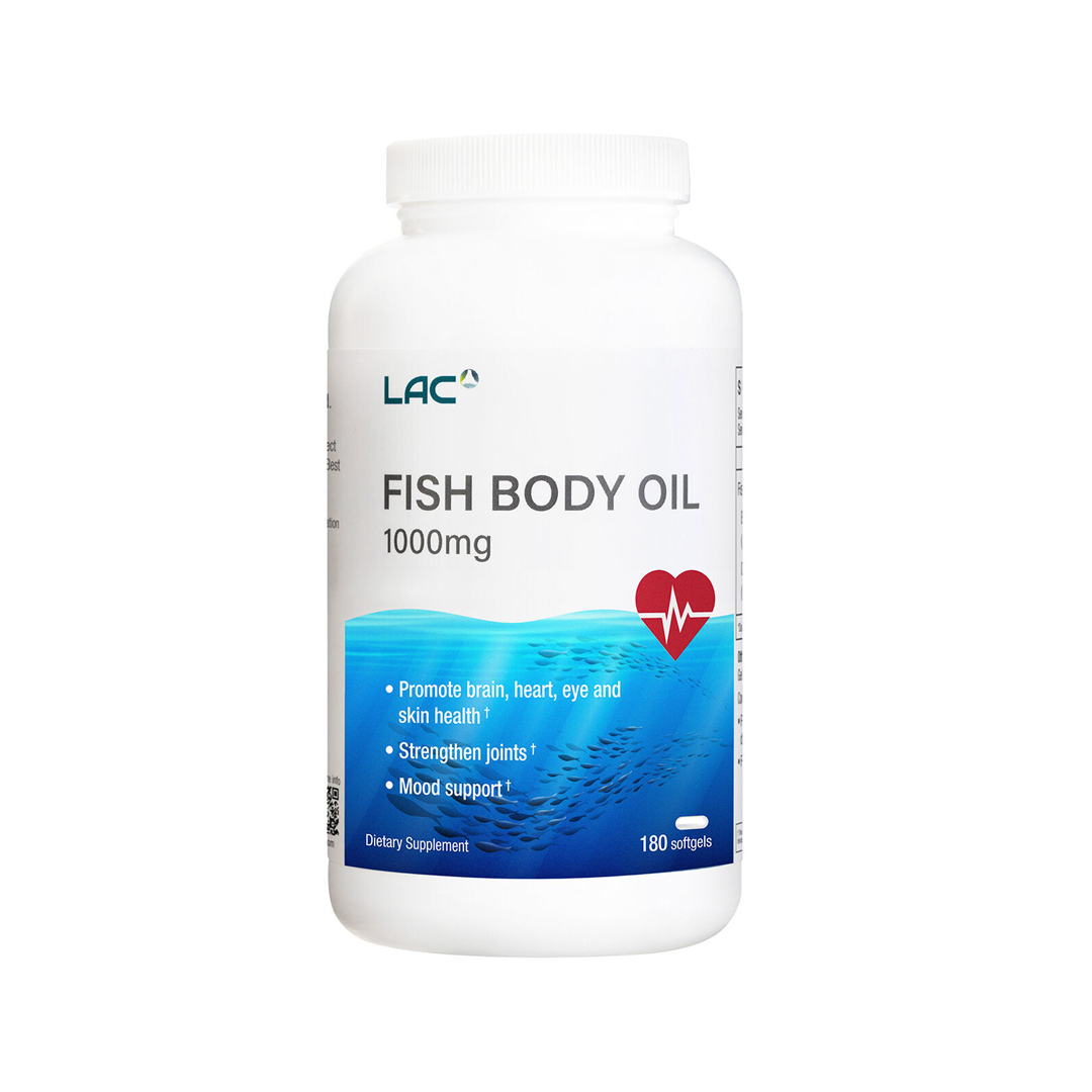 LAC Fish Body Oil Omega Support 1000mg x 180 Capsules