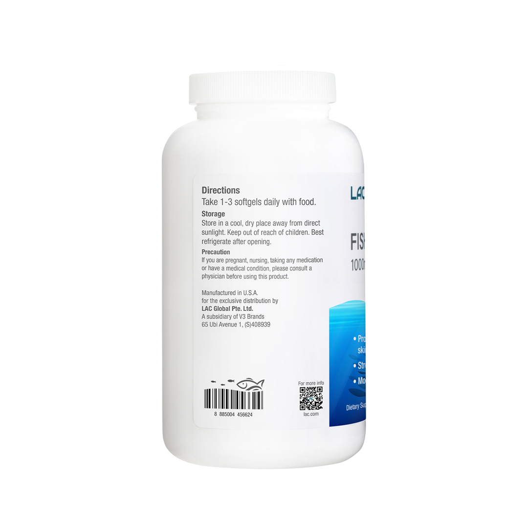LAC Fish Body Oil Omega Support 1000mg x 180 Capsules