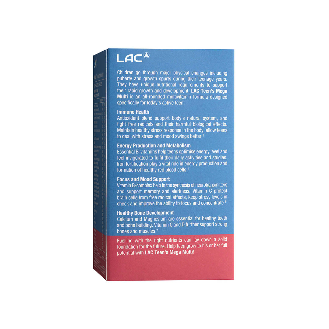 LAC Teen Mega Multi Daily Nutrition 180 Tablets