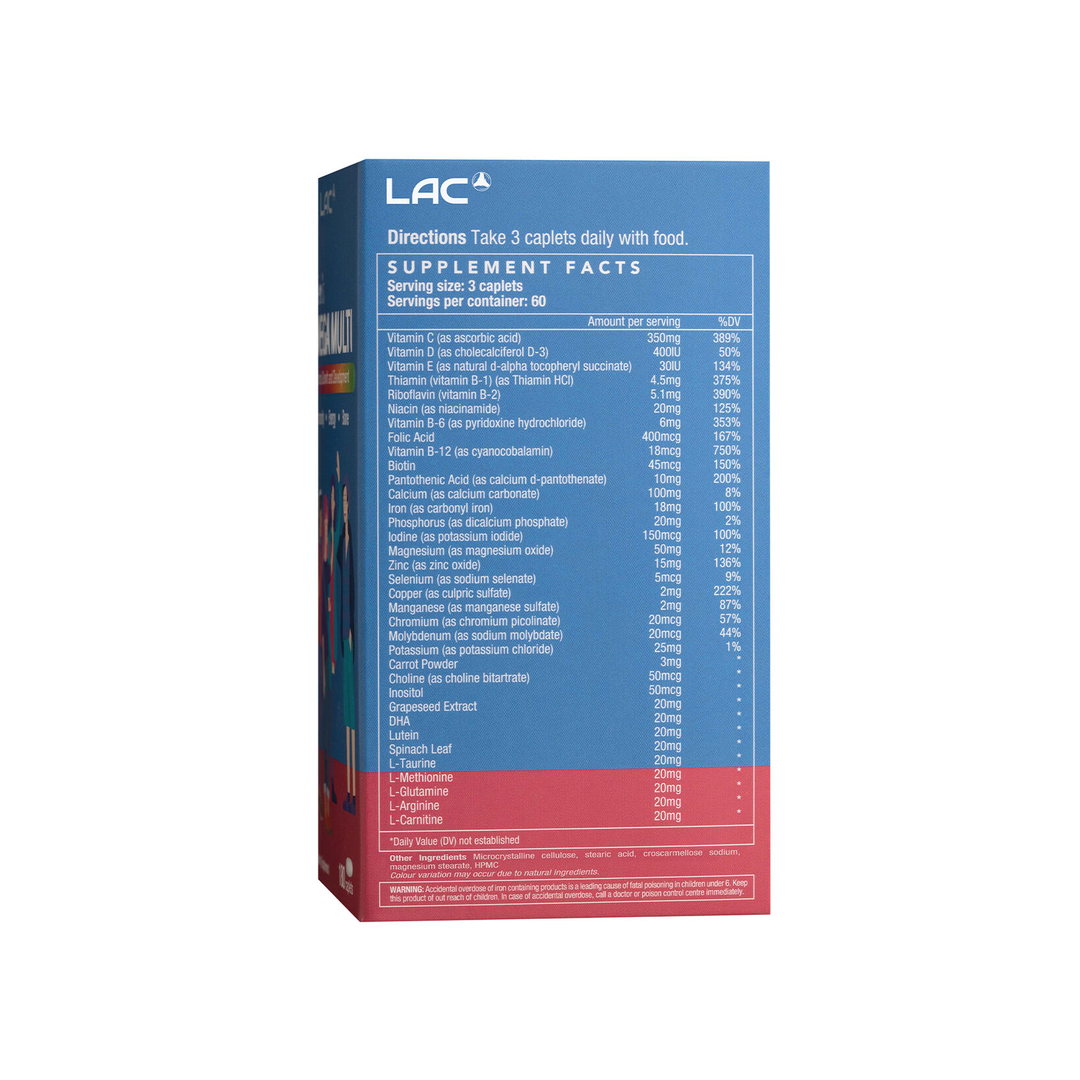 LAC Teen Mega Multi Daily Nutrition 180 Tablets