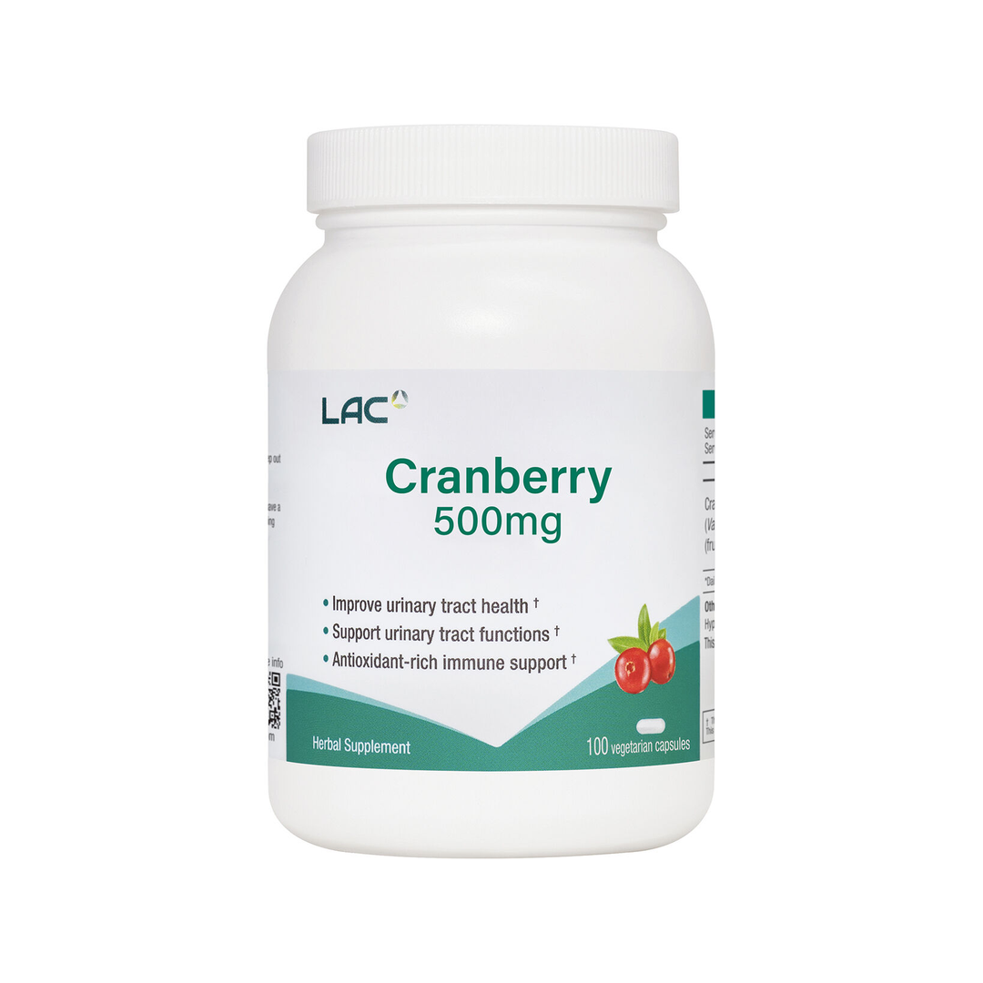 LAC Cranberry Urinary Support 500mg x 100 Capsules