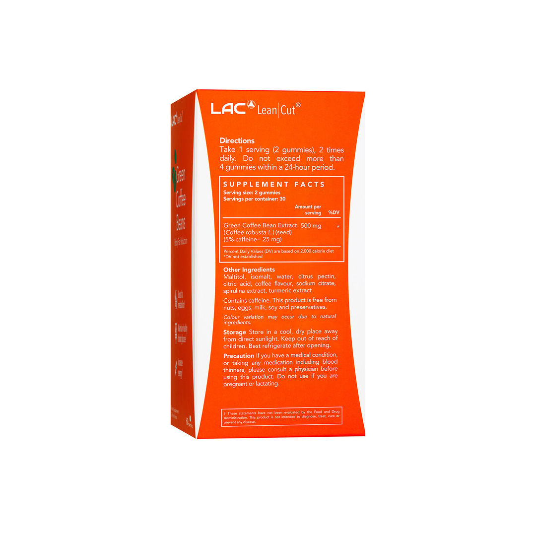 LAC Green Coffee Beans Weight Management Gummies 60 Pieces