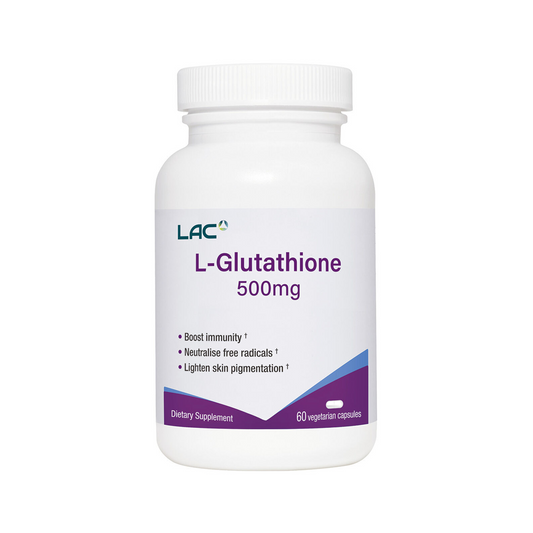 LAC L-Glutathione Antioxidant Support 500mg x 60 Capsules