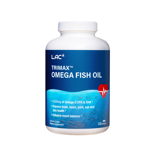 LAC Trimax Omega Fish Oil Heart Support 1500mg x 120 Capsules