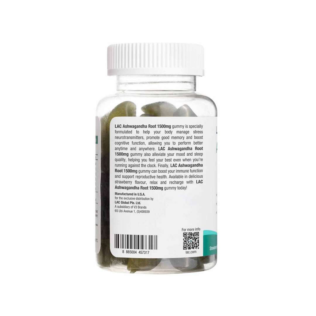 LAC Ashwagandha Root Stress Support 1500mg x 60 Capsules