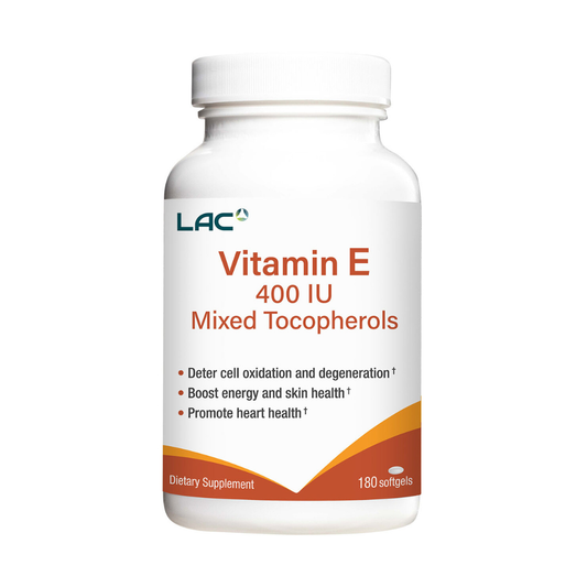 LAC Vitamin E Antioxidant Support 400 IU Mixed Tocopherols x 180 Capsules
