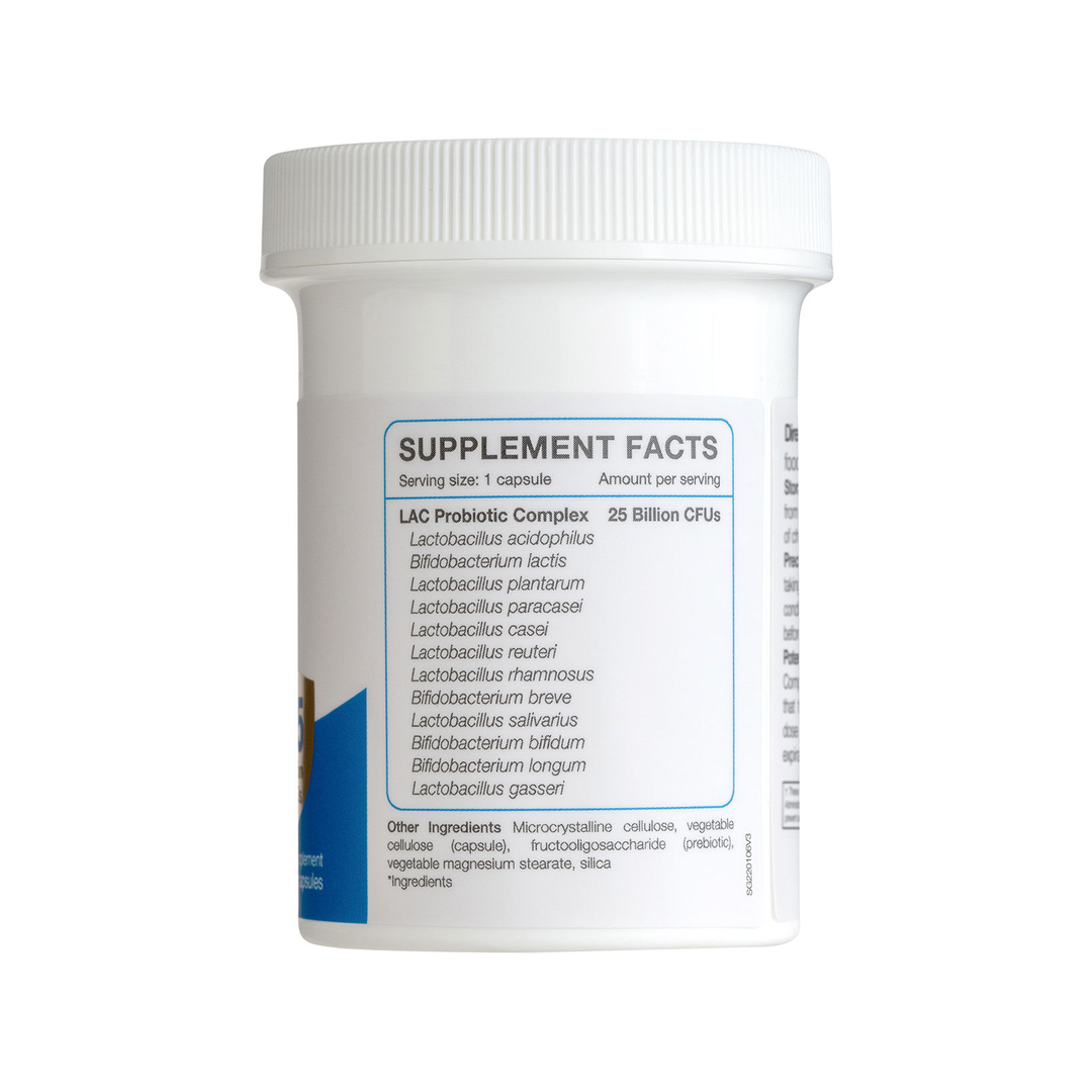 LAC Probiotic Complex Digestive Support 25 Billion CFU x 30 Capsules
