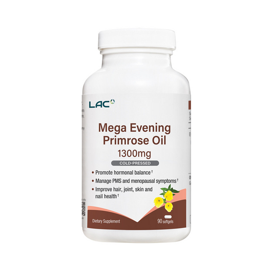 LAC Mega Evening Primrose Oil Women's Health 1300mg x 90 Softgels
