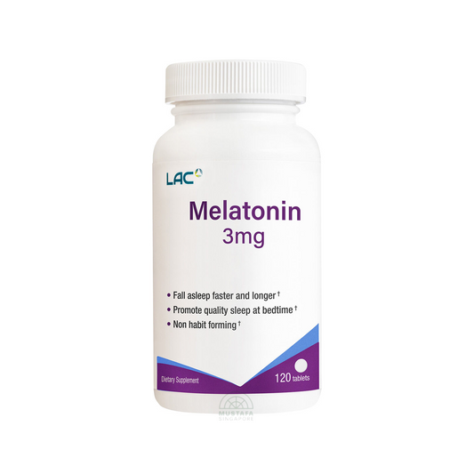 LAC Melatonin Sleep Support 3mg x 120 Capsules