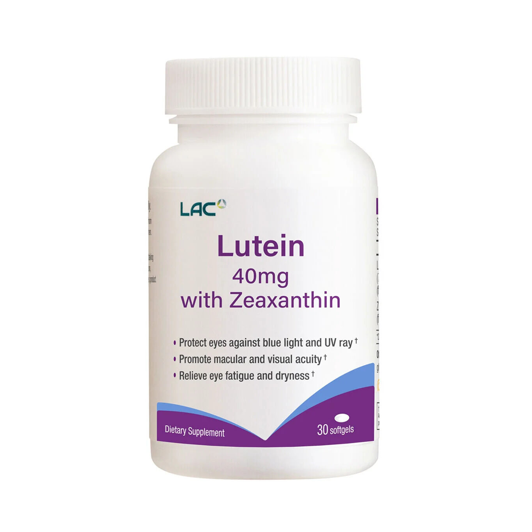 LAC Lutein Eye Health Support With Zeaxanthin 40mg x 30 Capsules
