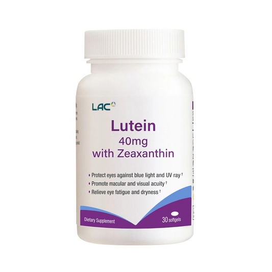LAC Lutein Eye Health Support With Zeaxanthin 40mg x 30 Capsules
