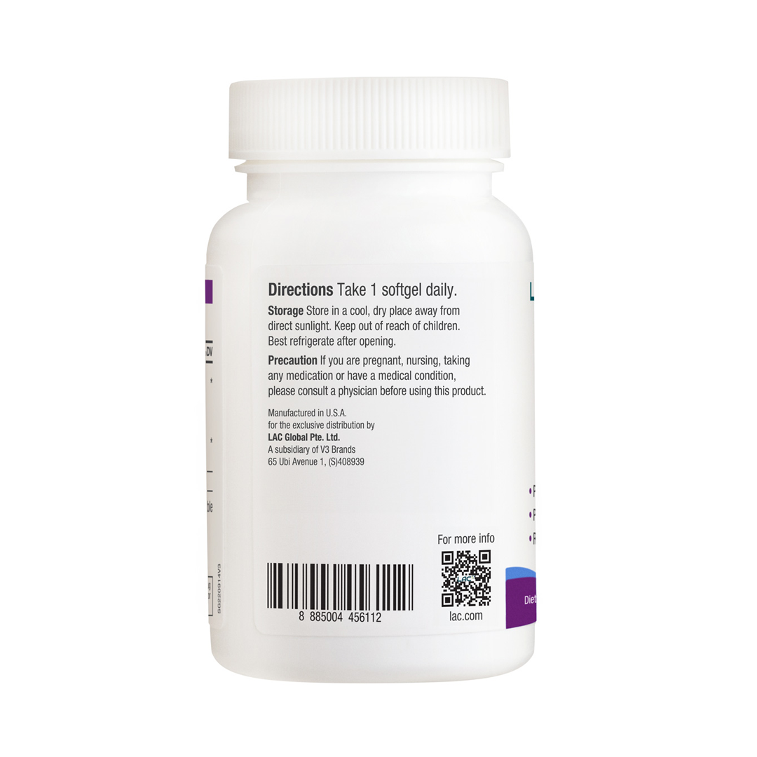 LAC Lutein Eye Health Support With Zeaxanthin 40mg x 30 Capsules