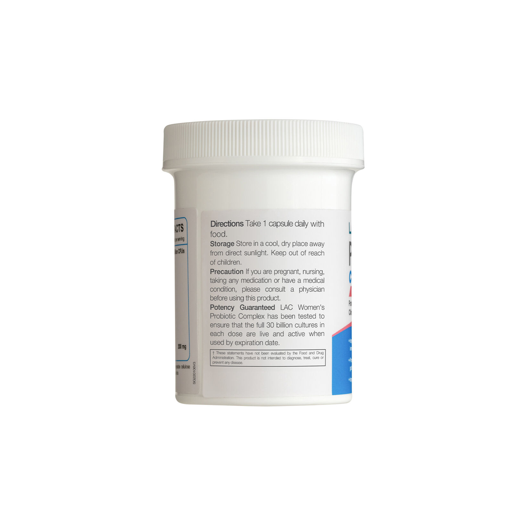 LAC Women's Probiotic Complex Digestive Support 30 Capsules