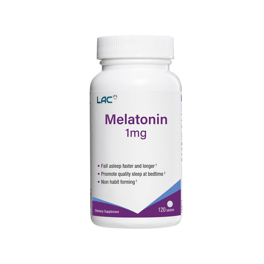 LAC Melatonin Sleep Support 1mg x 120 Capsules