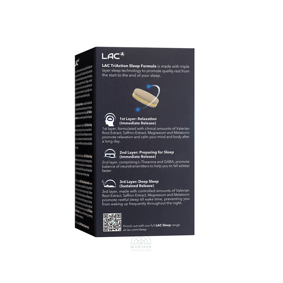 LAC TriAction Sleep Formula Night Support 60 Capsules