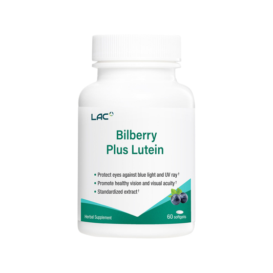 LAC Bilberry Plus Lutein Eye Health Support 60 Capsules
