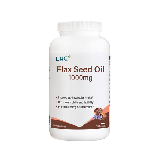 LAC Flax Seed Oil Omega Support 1000mg x 180 Capsules