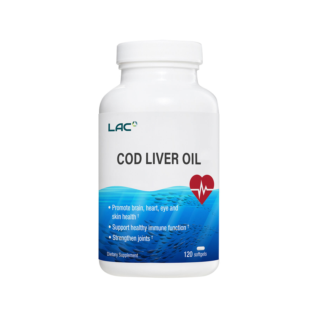 LAC Cod Liver Oil Omega Support 120 Capsules