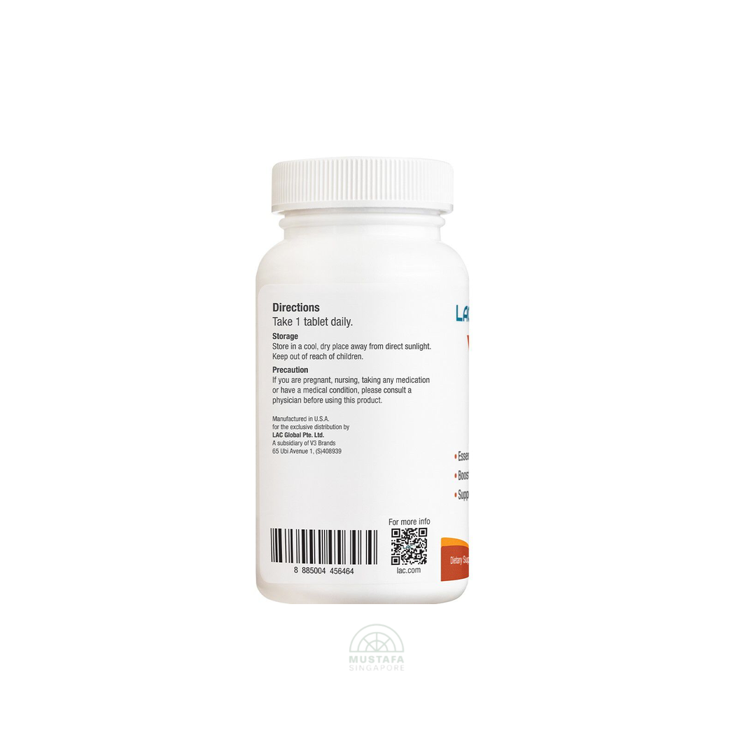 LAC Vitamin B6 Energy Support 100mg x 100 Capsules