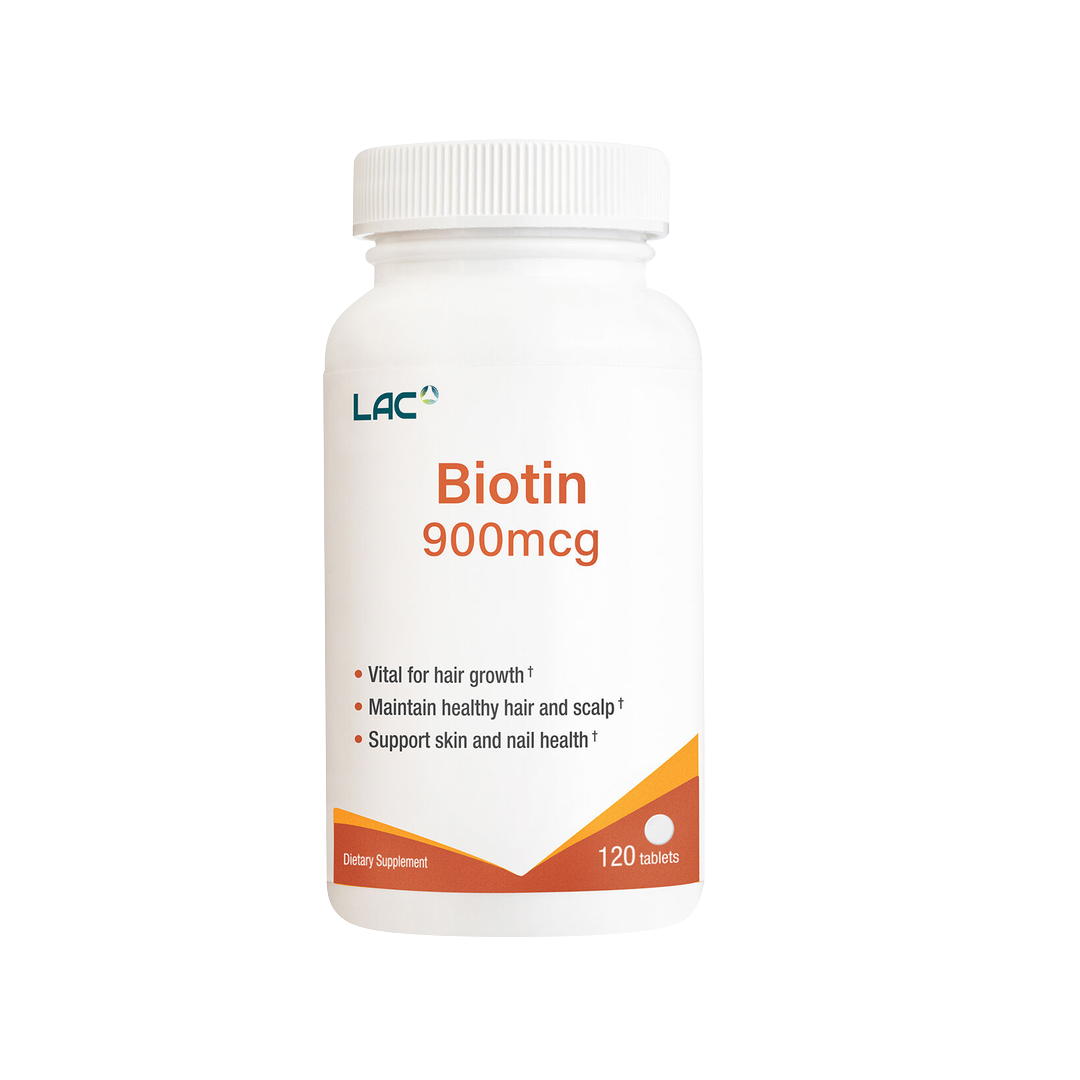 LAC Biotin Hair Skin Nail Support 900mcg x 120 Capsules
