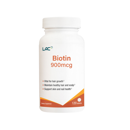 LAC Biotin Hair Skin Nail Support 900mcg x 120 Capsules
