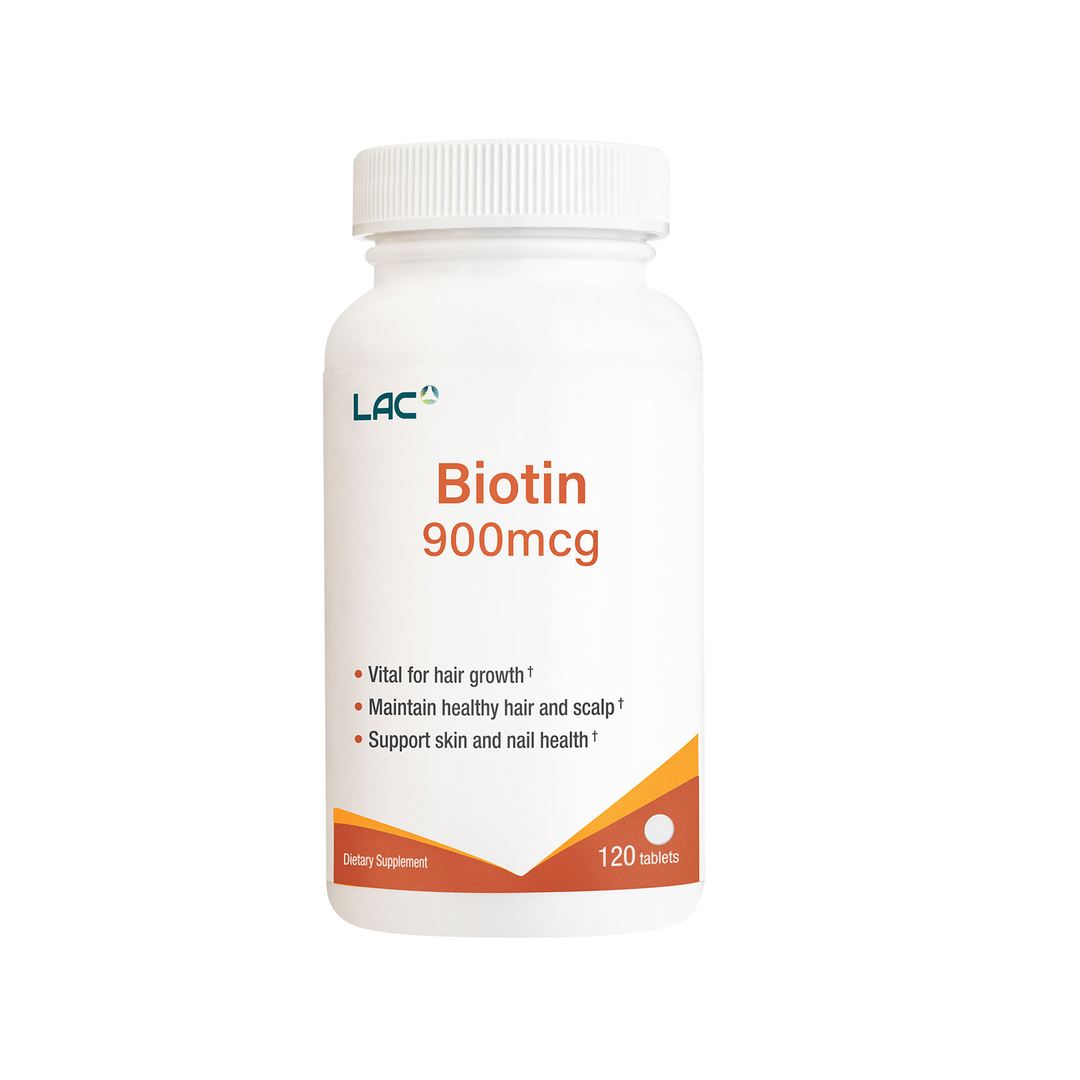 LAC Biotin Hair Skin Nail Support 900mcg x 120 Capsules