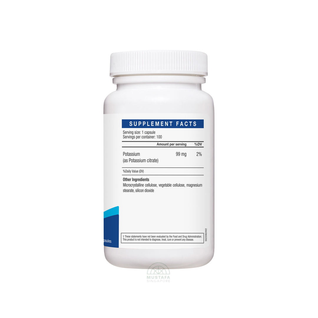 LAC Potassium Citrate Electrolyte Support 99mg x 100 Capsules