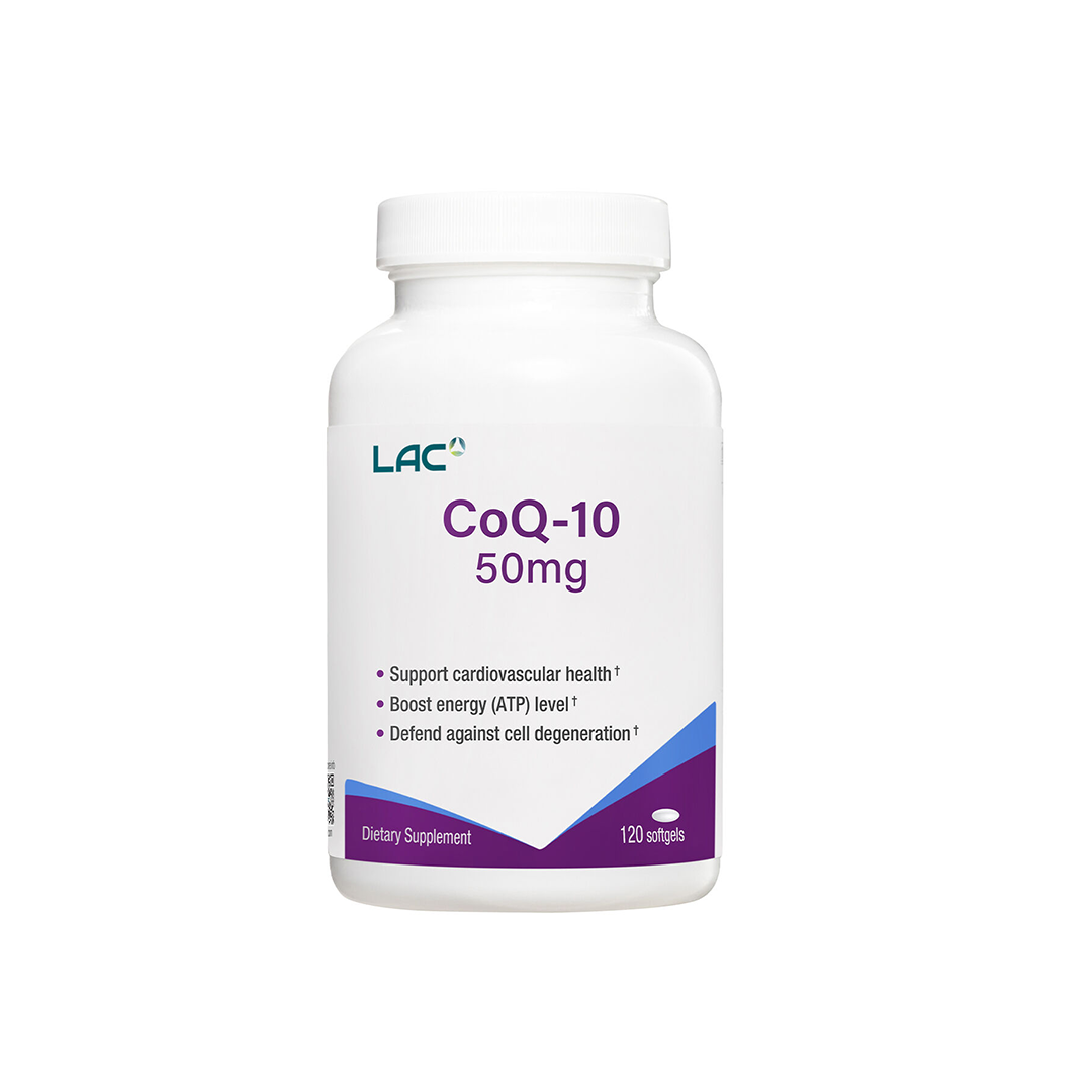 LAC Coenzyme Q10 Heart Health Support 50mg x 120 Capsules