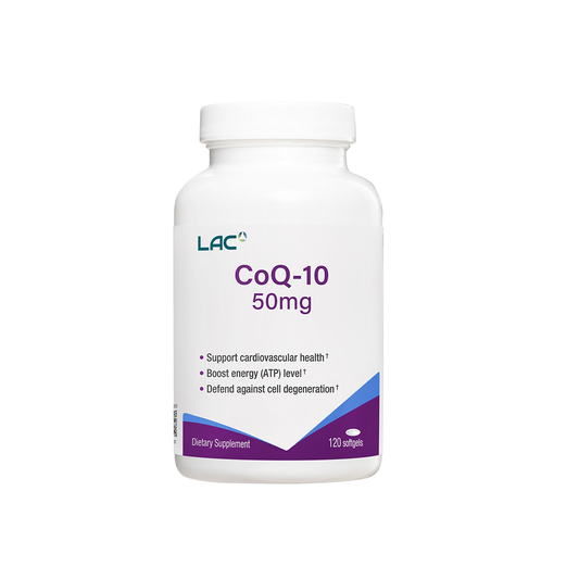 LAC Coenzyme Q10 Heart Health Support 50mg x 120 Capsules