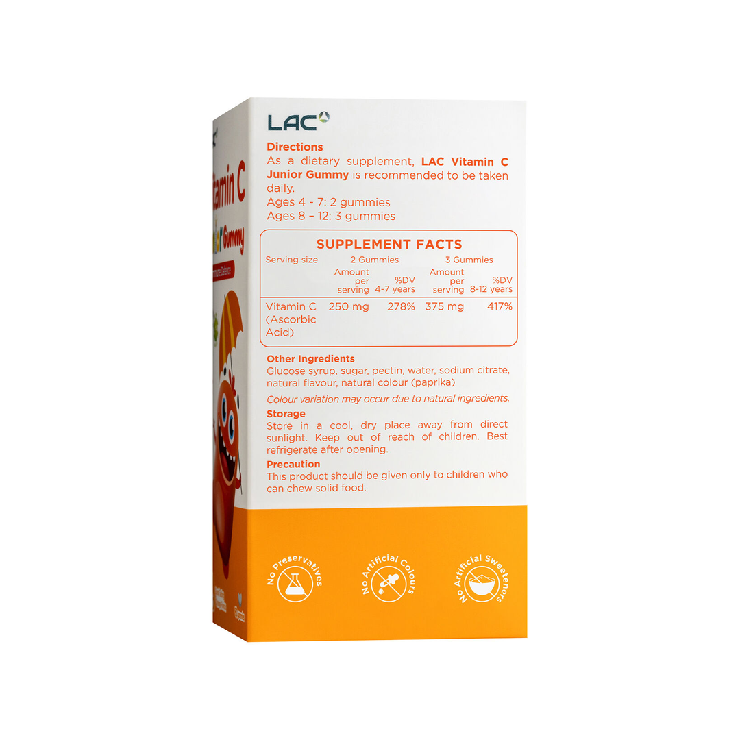 LAC Vitamin C Junior Immune Gummies 60 Pieces