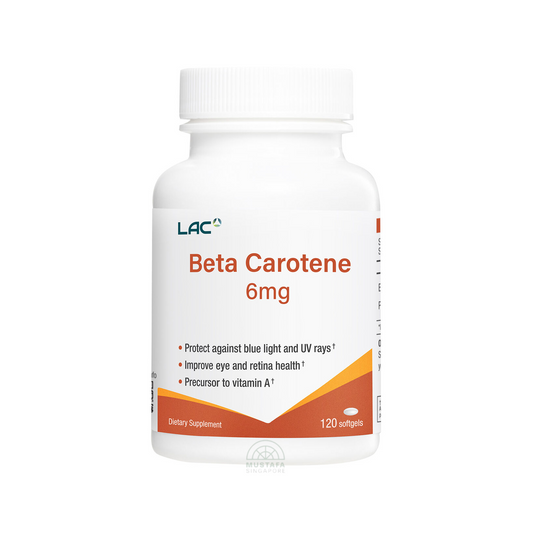 LAC Beta Carotene Antioxidant Support 6mg x 120 Capsules