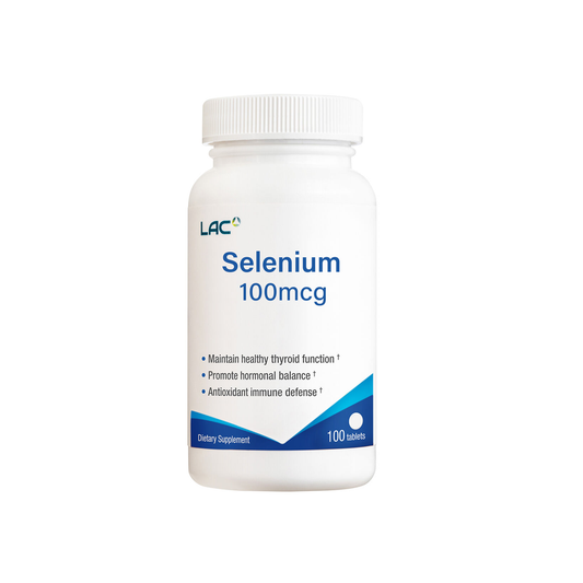 LAC Selenium Antioxidant Support 100mcg x 100 Capsules