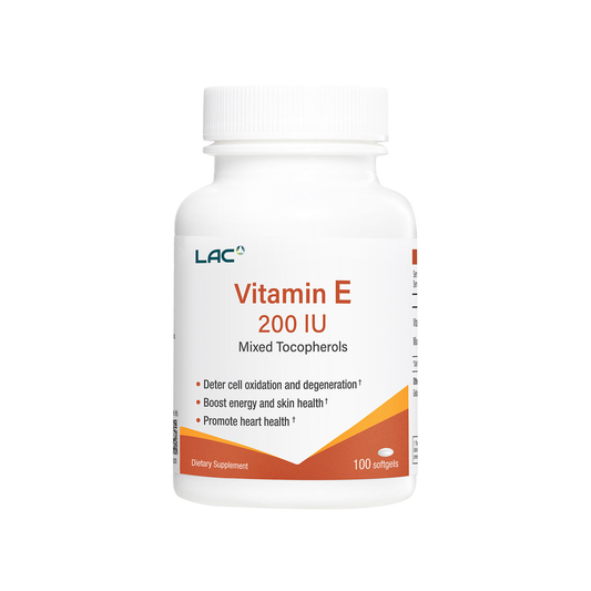LAC Vitamin E Antioxidant Support 200 IU x 100 Capsules